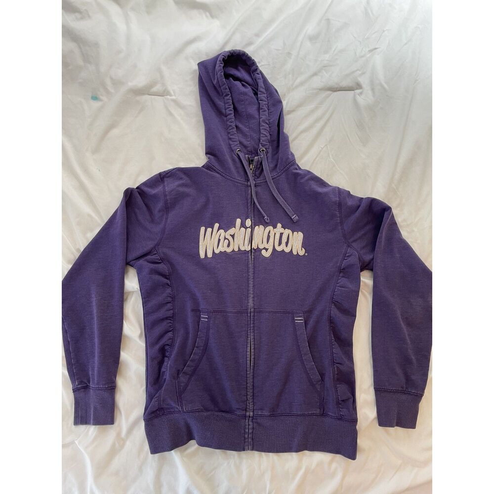 University of Washington Huskies Purple Full Zip Hoodie Women's Large UW
